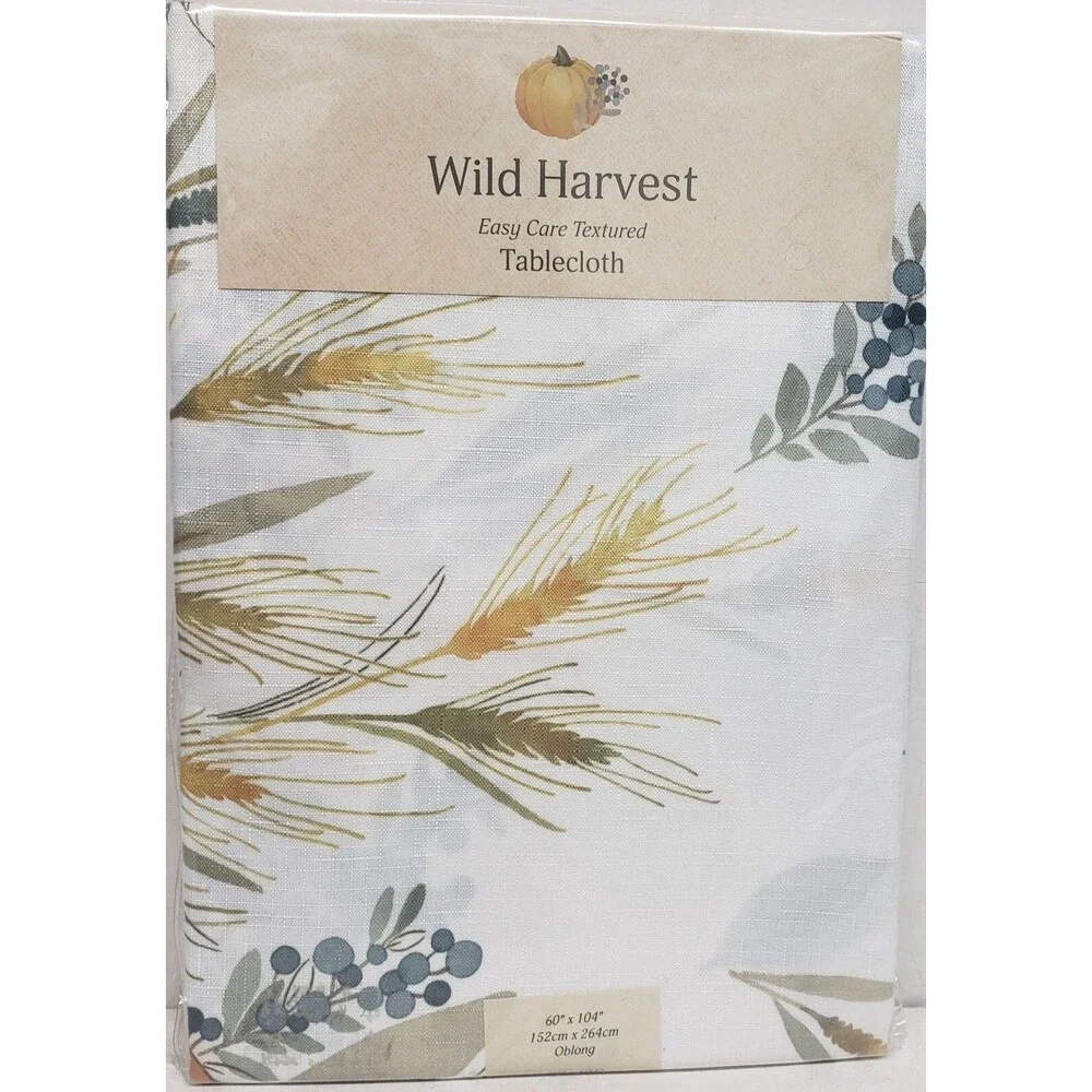 Printed Linen Tablecloth, 60 x 104